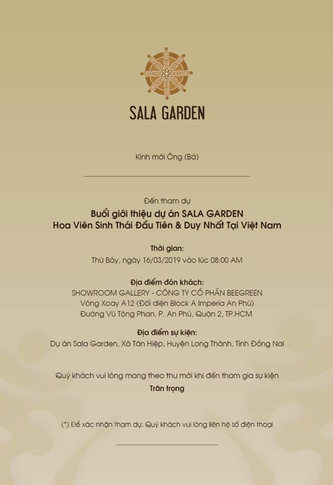 Cập nhật tiến độ dự án hoa viên Sala Garden tháng 3/2019