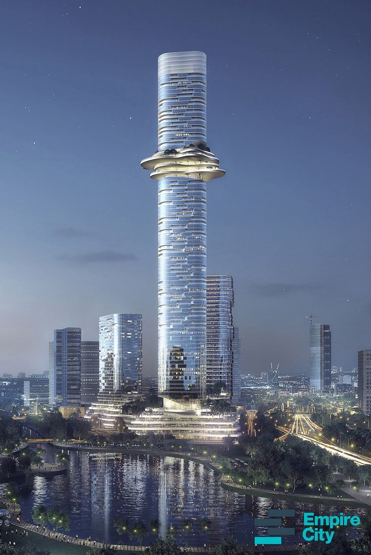 phối cảnh tháp 88 tầng dự án empire city
