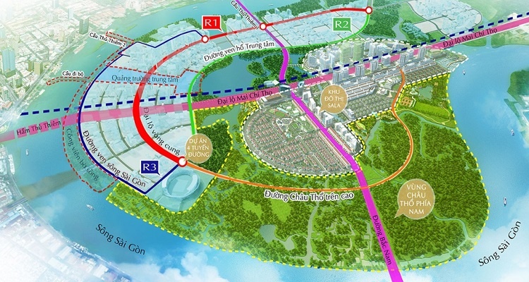 bản đồ quy hoạch khu đô thị thủ thiêm