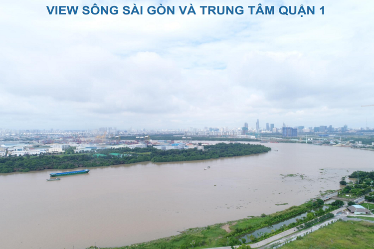 Tầm nhìn toàn cảnh sông Sài Gòn và trung tâm Quận 1 từ dự án One Verandah