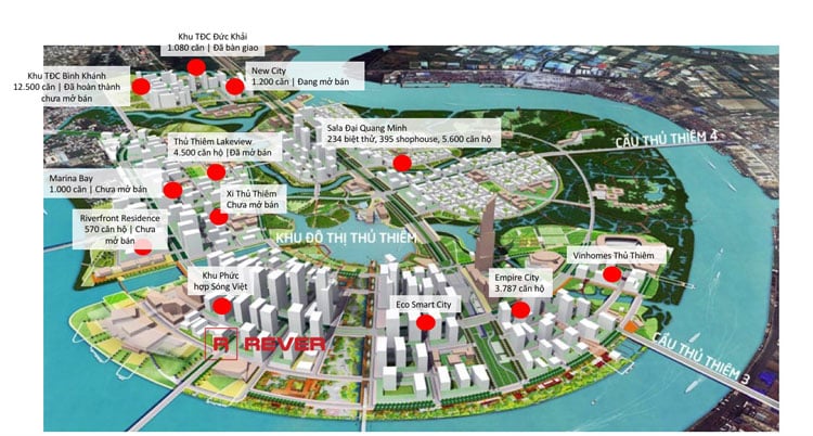 Quy hoạch các khu dân cư tại bán đảo Thủ Thiêm