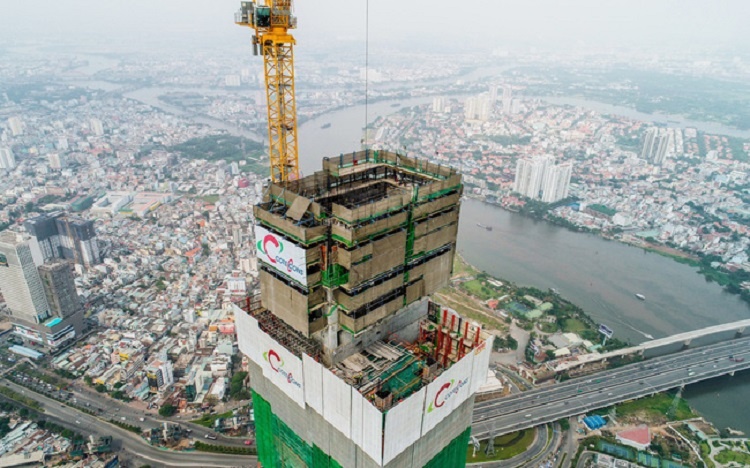 Chính thức cất nóc tòa nhà cao nhất Việt Nam The Landmark 81