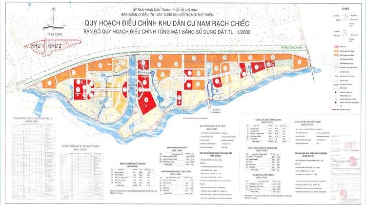 Quy hoạch tổng thể khu dân cư Nam Rạch Chiếc