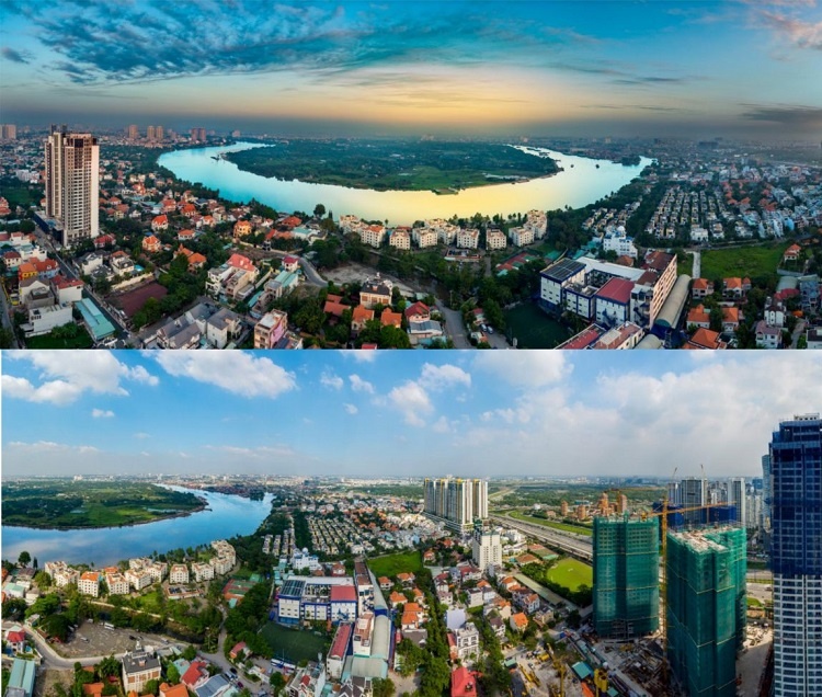 Tầm nhìn toàn cảnh sông Sài Gòn từ dự án Q2 Thảo Điền